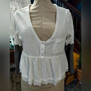 We the Free casual Henley style top. M